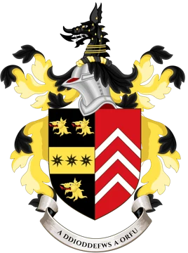 The Cedwyn Estate arms (a brand device; not a grant of arms)