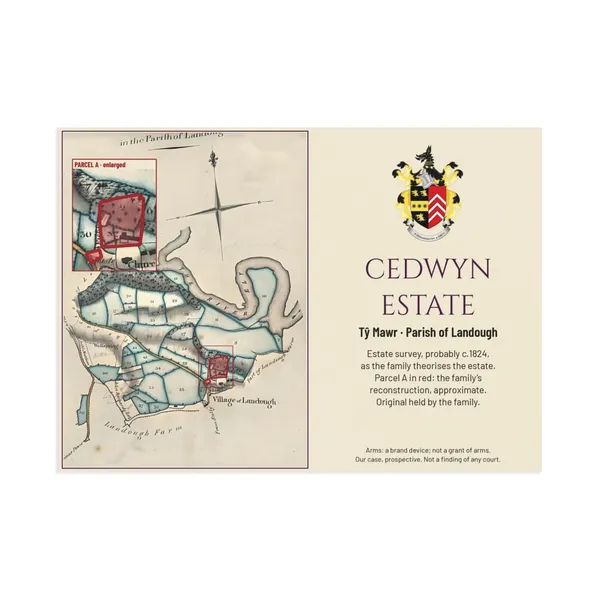 Cedwyn Estate Map Postcard