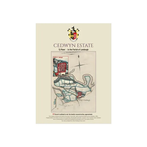 Cedwyn Estate Map Poster, Parcel A highlighted