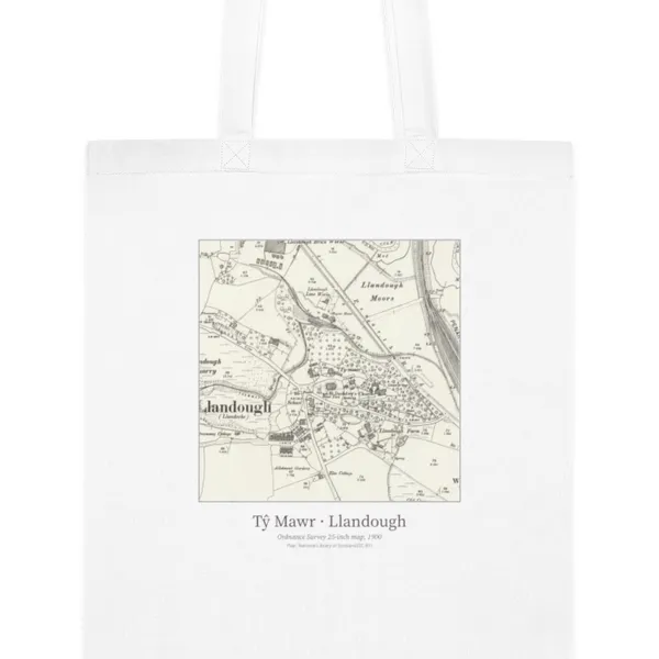 Tŷ Mawr 1900 Map Tote Bag